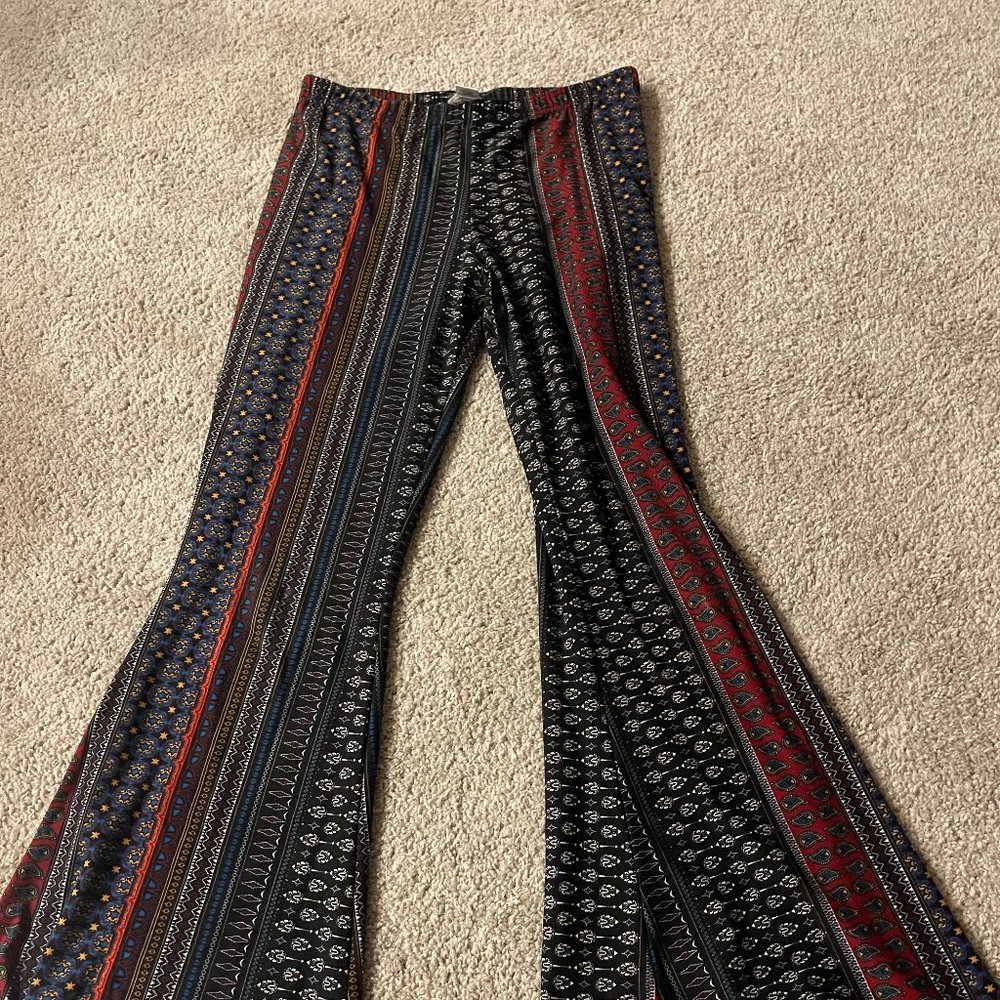 Gypsy bell bottom multi colored pants